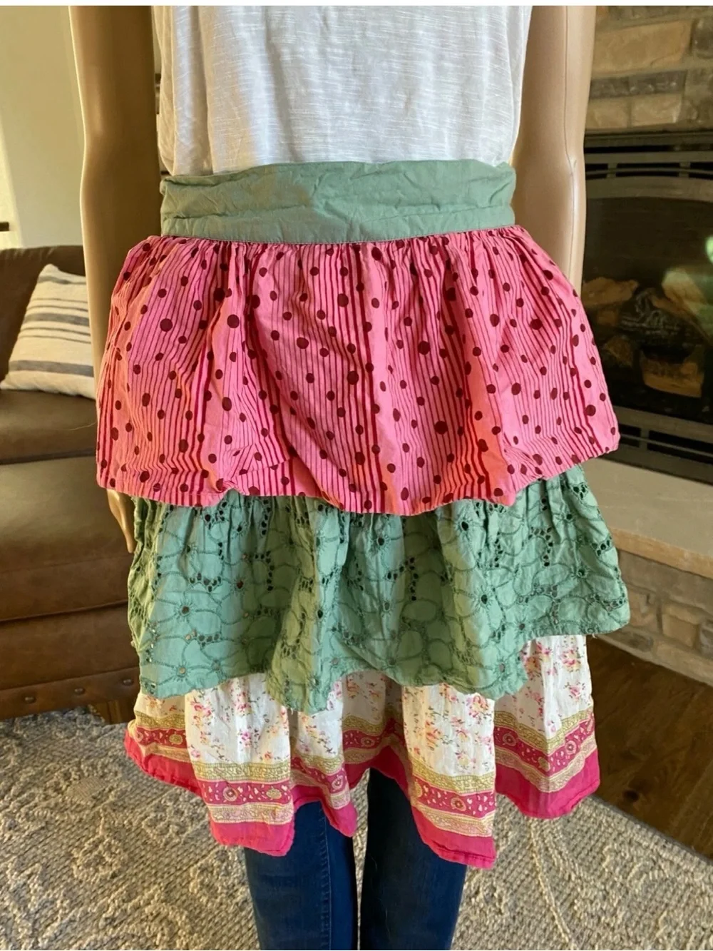 Funktion Mixed Floral Half Cooking Apron -003*